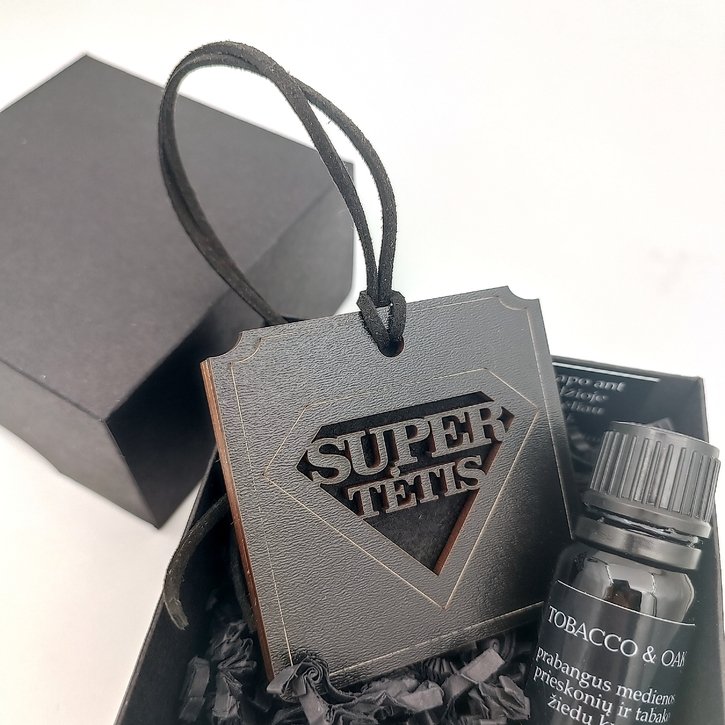 Medinis automobilio kvapas „Super tėtis“