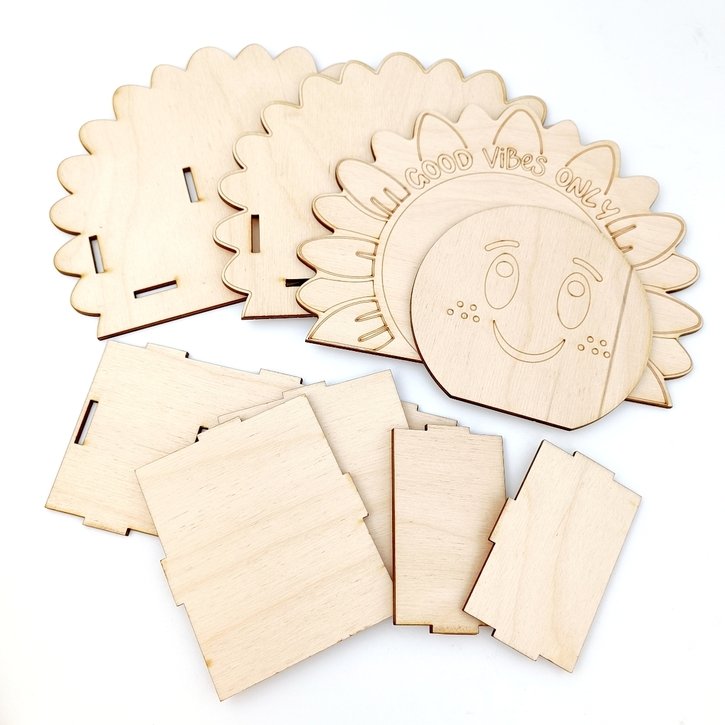 Kūrybinis rinkinys medinei pieštukinei „Good Vibes Only“ 2