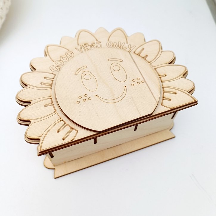 Kūrybinis rinkinys medinei pieštukinei „Good Vibes Only“ 5