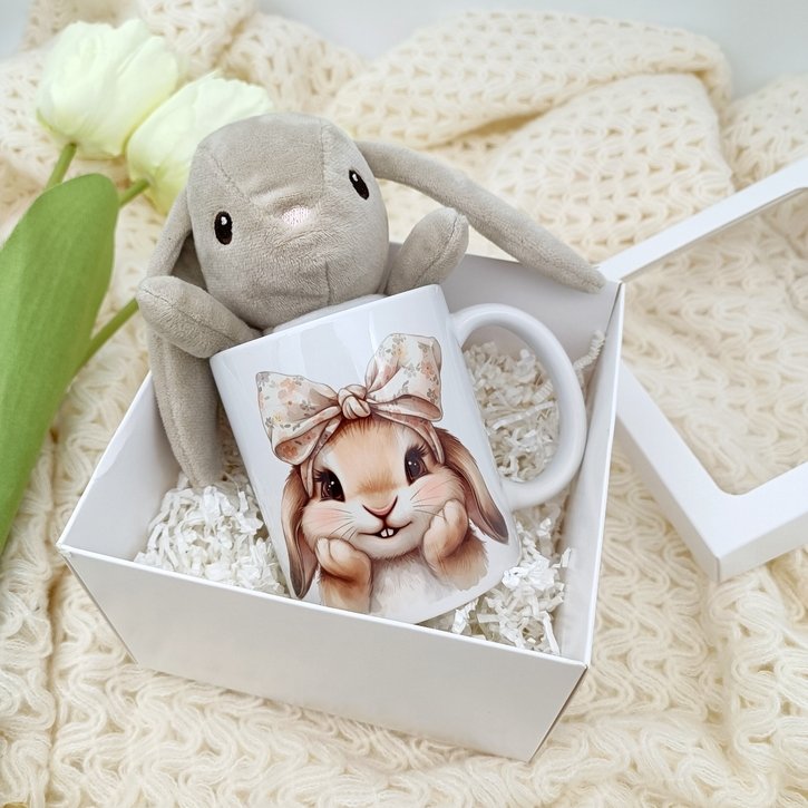 Velykinis dovanų rinkinys "Zuikis puodelyje"