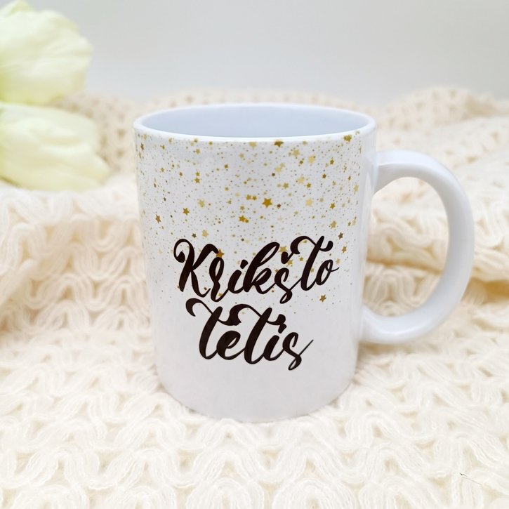 Puodelis "Krikšto tėtis" su žvaigždelėmis 1