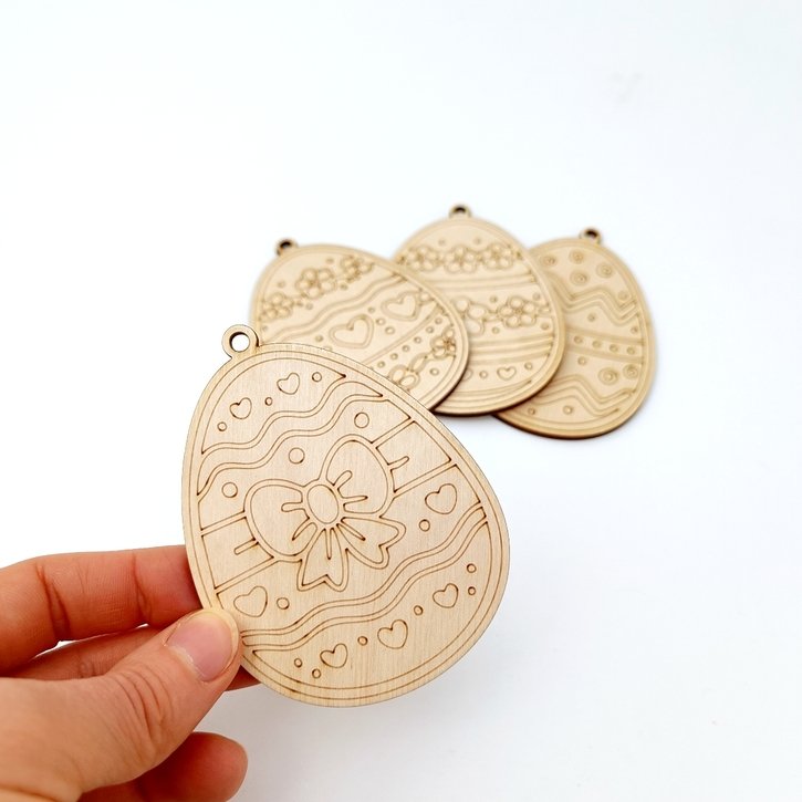 Spalvinamos medinės Velykų dekoracijos "Margučiai" 1