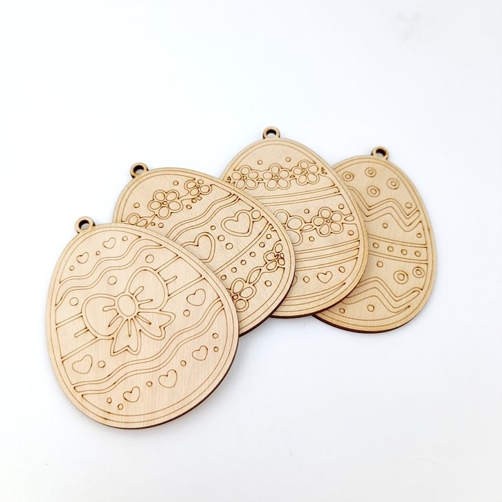 Spalvinamos medinės Velykų dekoracijos "Margučiai" 2