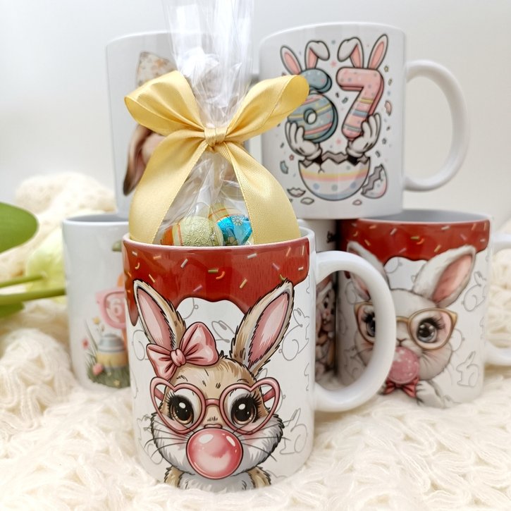 Velykinis dovanų rinkinys "Šokoladiniai kiaušiniai puodelyje" 1