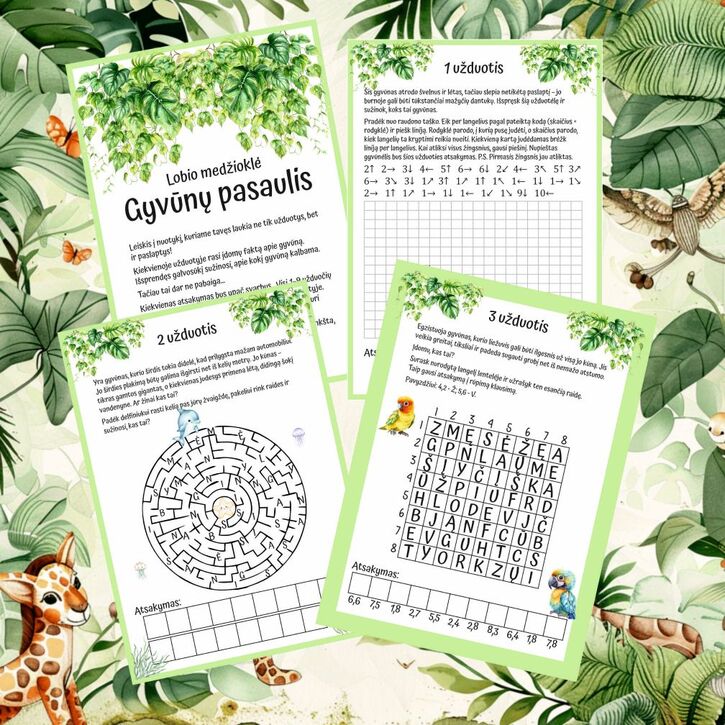 Lobio medžioklė vaikams: Gyvūnų pasaulis (PDF) (skaitmeninis produktas) 1