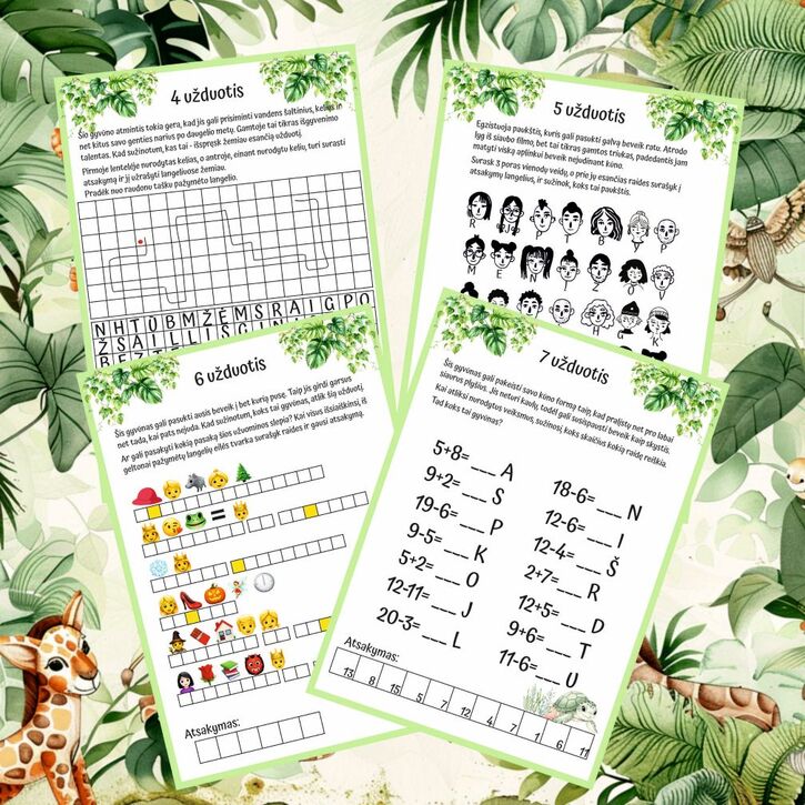 Lobio medžioklė vaikams: Gyvūnų pasaulis (PDF) (skaitmeninis produktas) 2