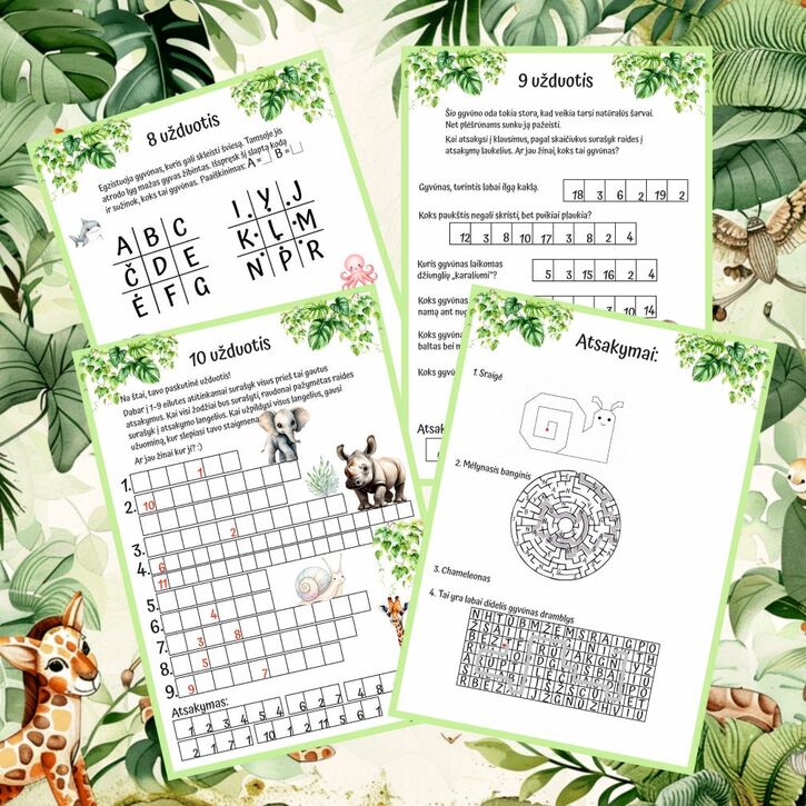 Lobio medžioklė vaikams: Gyvūnų pasaulis (PDF) (skaitmeninis produktas) 3