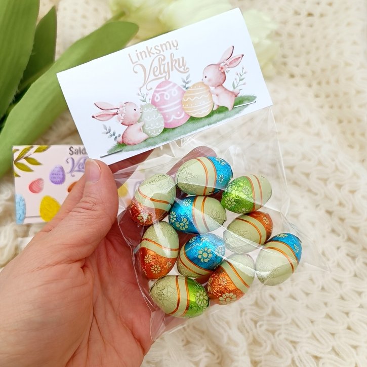 Šokoladiniai kiaušiniai velykinėje pakuotėje 1