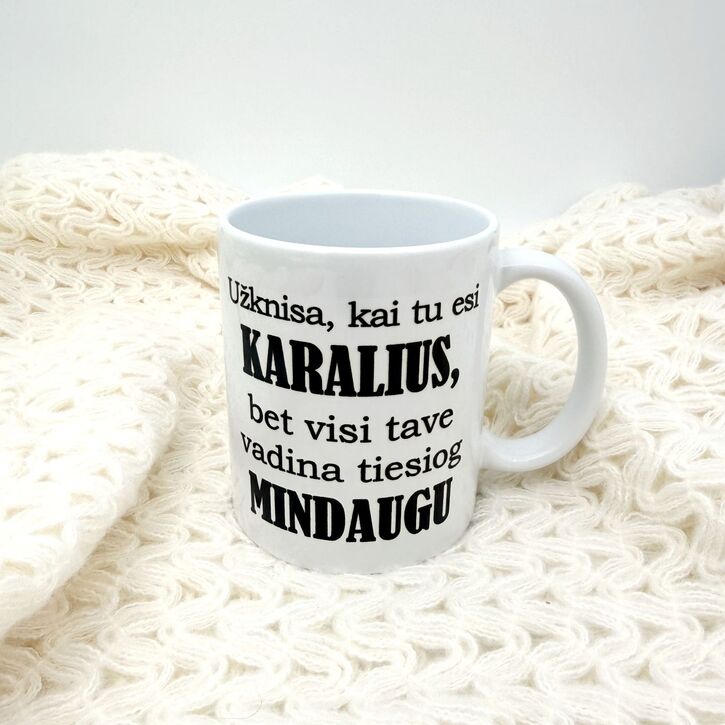 Keraminis puodelis „Karalius Mindaugas“, 300 ml 1