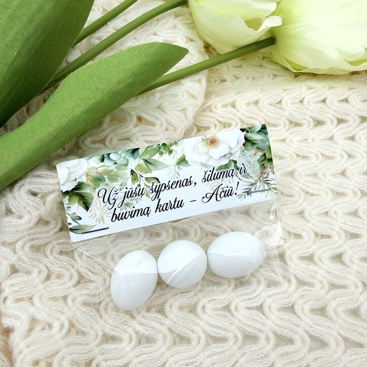 Personalizuotos saldžios dovanėlės svečiams (5 skirtingi dizainai ir skoniai) 5