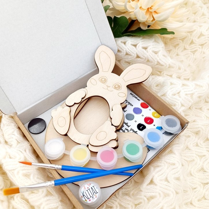 Kūrybinis rinkinys – medinis nuotraukos rėmelis „Zuikis“