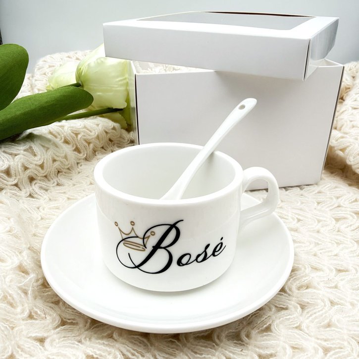 Puodelis su lėkštute "Bosė" 
