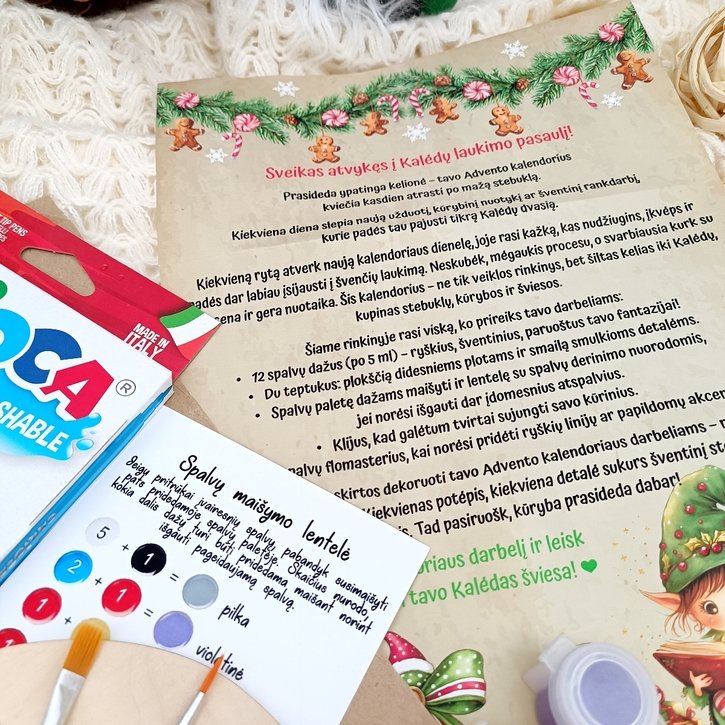 Didysis medinių rankdarbių Advento kalendorius 10