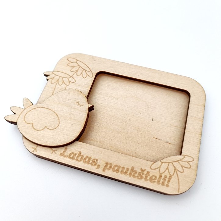 Kūrybinis rinkinys – magnetinis nuotraukos rėmelis „Paukštelis“ 2