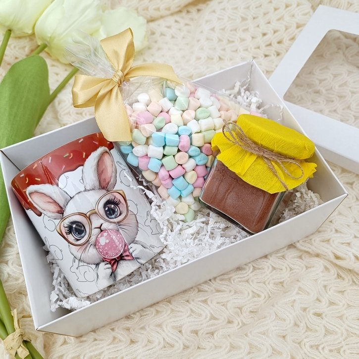 Velykinis karšto šokolado rinkinys su zefyriukais