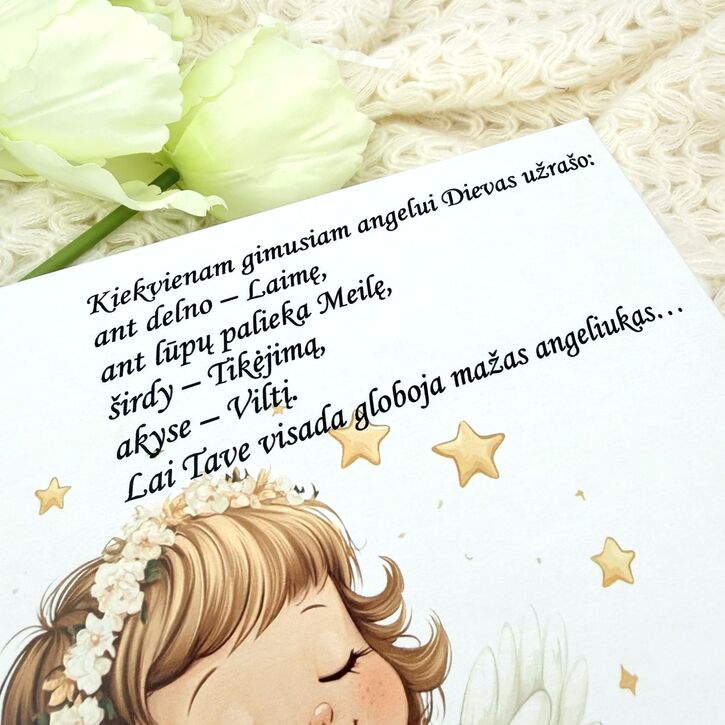 Personalizuota krikštynų dėžutė „Mažasis angeliukas“ 2