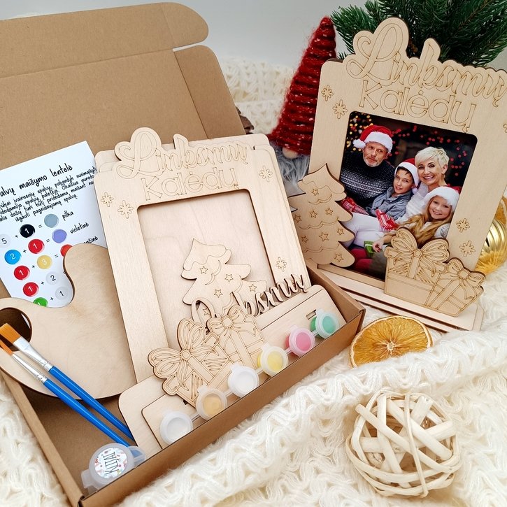 Kūrybinis rinkinys „Linksmų Kalėdų rėmelis“