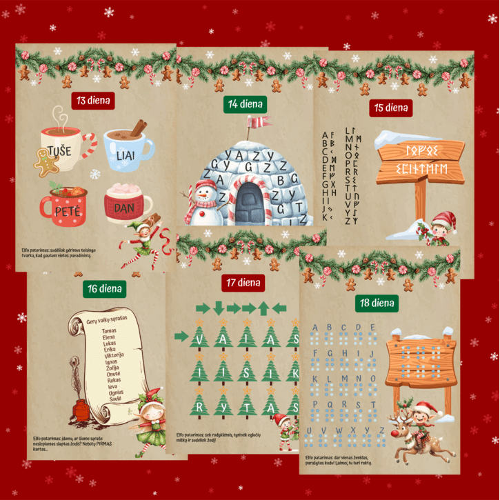 Užduotėlių Advento kalendorius PDF (skaitmeninis produktas) 3