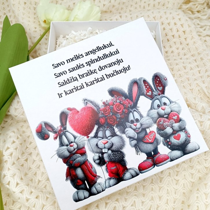 Dovanų dėžutė "Zuikių meilė "