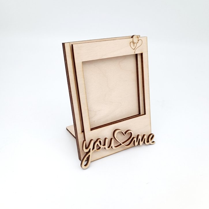 Mini medinis nuotraukos rėmelis „You & Me“ kūrybai
