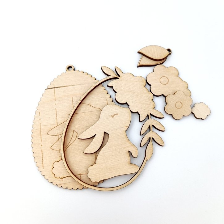 Ruošinys velykiniam pakabinamam žaisliukui „Kiškutis“ 1