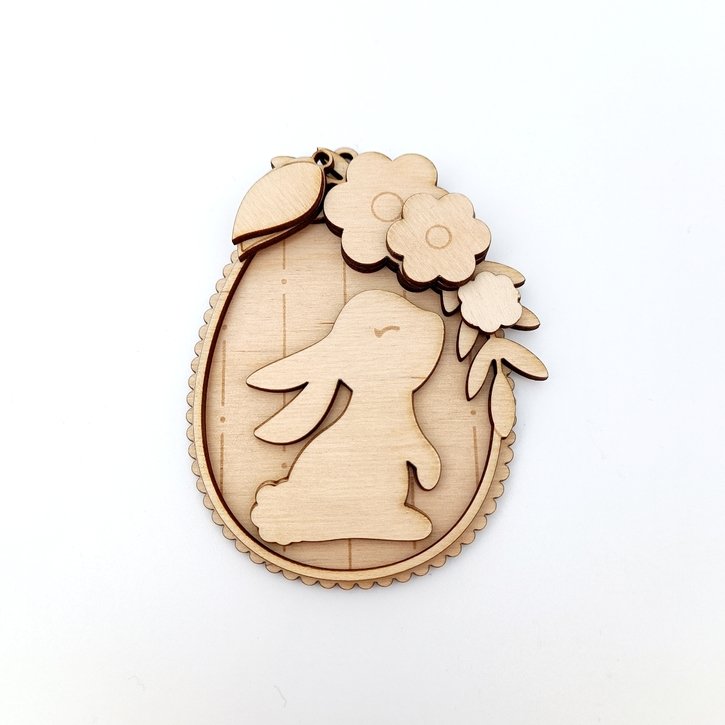 Ruošinys velykiniam pakabinamam žaisliukui „Kiškutis“