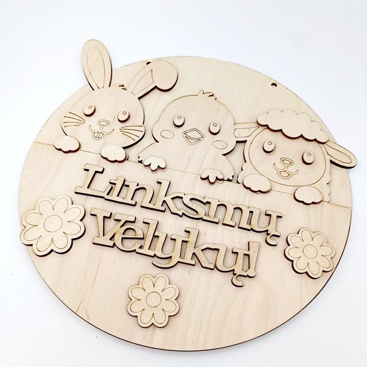 Kūrybinis rinkinys – pakabinas ženklas "Linksmų Velykų" 2