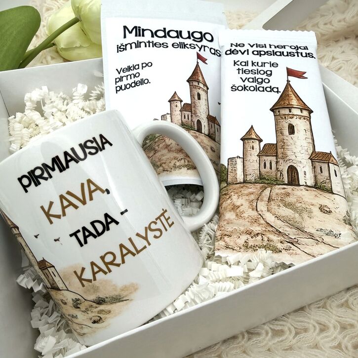 Dovanų rinkinys Mindaugui „Kava ir Karalystė“ 1