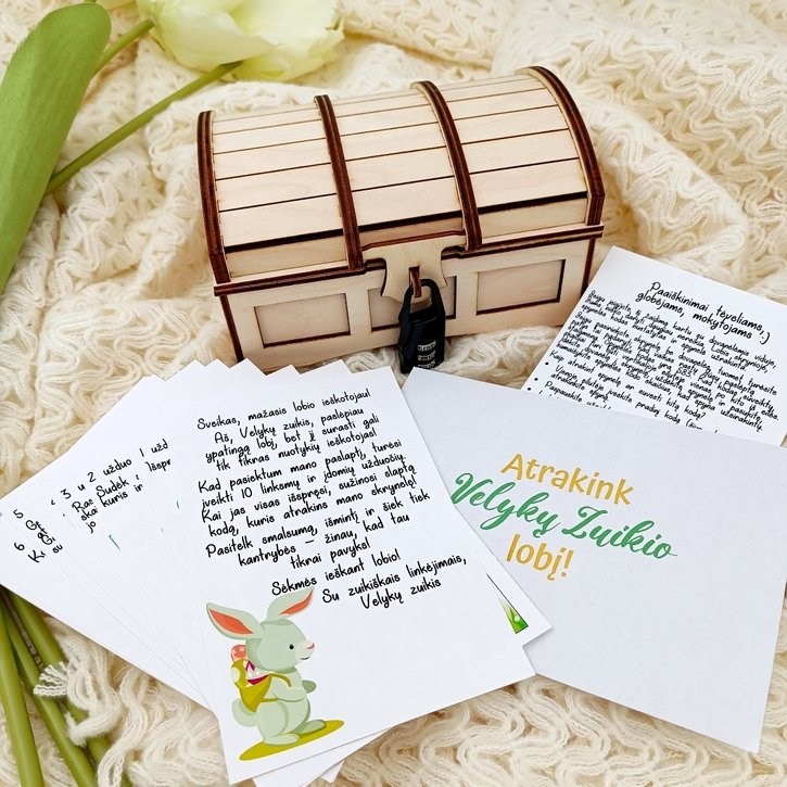 Velykų žaidimas "Atrakink Zuikio lobį"