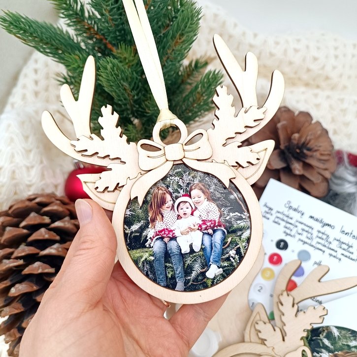 Kūrybinis rinkinys „Sukurk kalėdinį eglės žaisliuką“ su nuotrauka 3