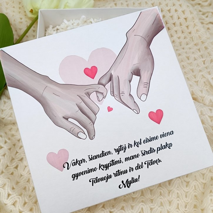 Dovanų dėžutė "Dvi rankos-dvi širdys"