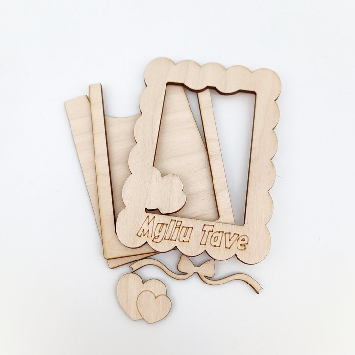 Medinis nuotraukos rėmelis „Myliu Tave“ 1