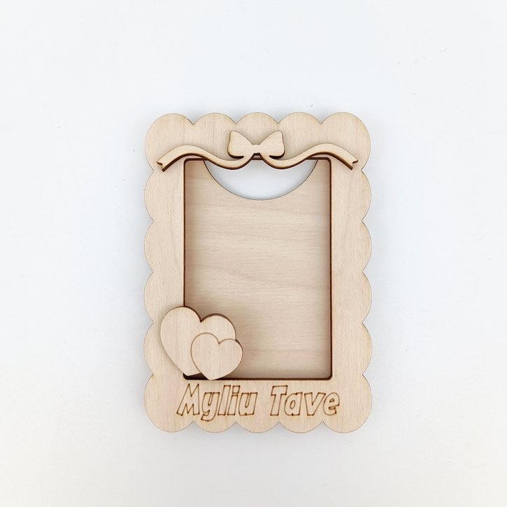 Medinis nuotraukos rėmelis „Myliu Tave“