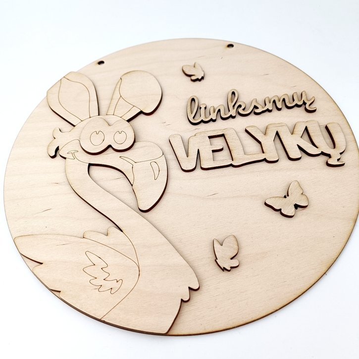 Kūrybinis rinkinys – pakabinas ženklas "Velykų Flamingas" 2