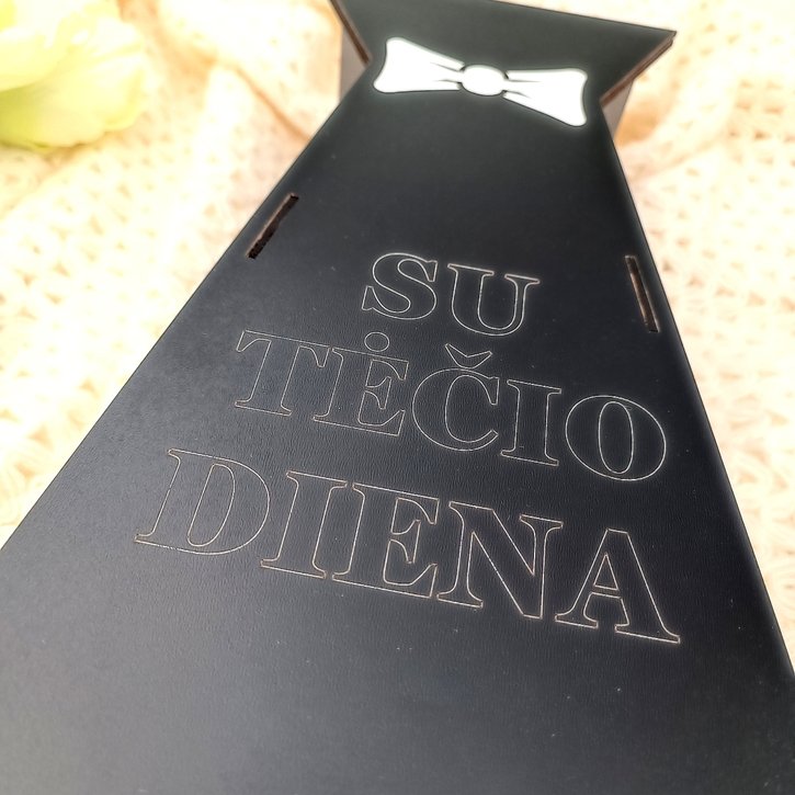 Medinė dovanų dėžė „Su Tėčio diena“ 37x18x9 cm 4