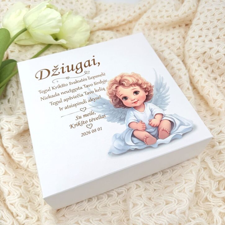 Personalizuota krikštynų dėžutė „Angeliukas“ 1