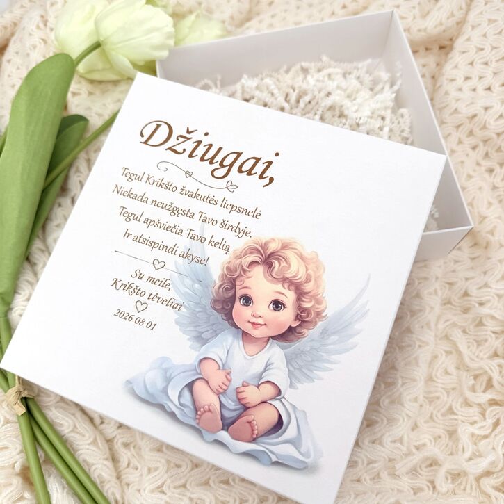 Personalizuota krikštynų dėžutė „Angeliukas“