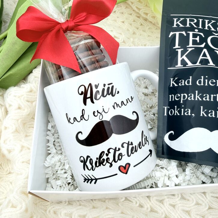 Dovanų rinkinys krikšto tėčiui "Ūsai" 1