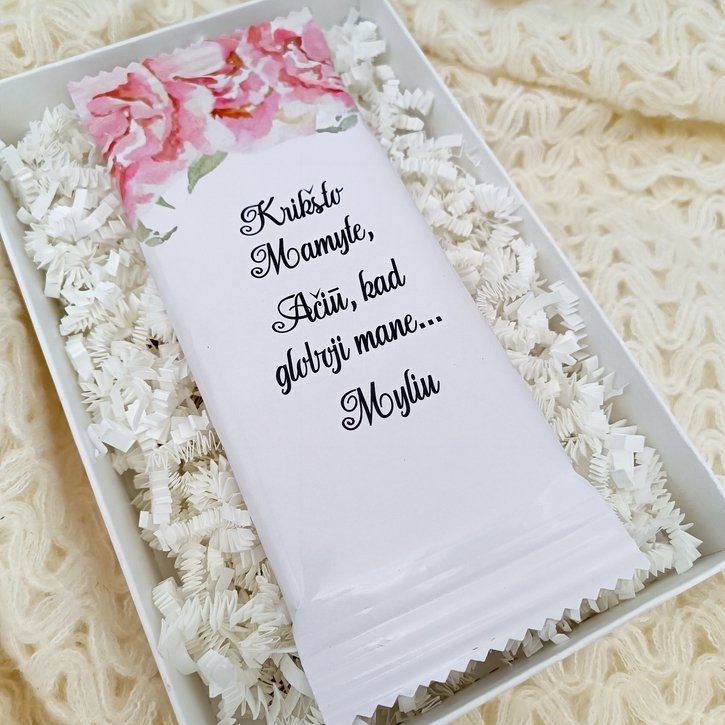 Kvietimas/Padėka ant šokolado dovanų dėžutėje 5