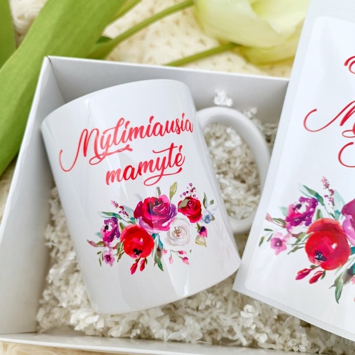 Dovanų rinkinys mamai "Mylimiausiai mamytei" su kava ar arbata 1