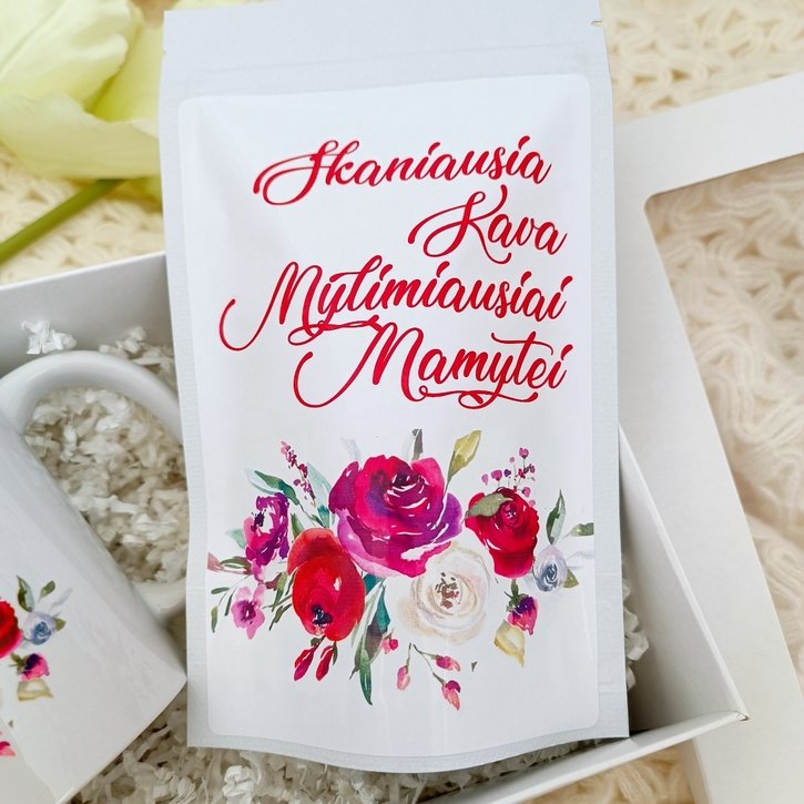 Dovanų rinkinys mamai "Mylimiausiai mamytei" su kava ar arbata 2