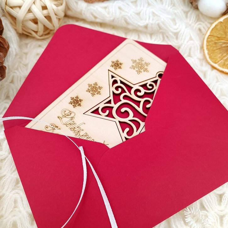 Medinė atvirutė „Žvaigždė“  4