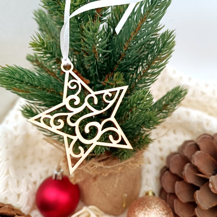 Medinė atvirutė „Žvaigždė“  3