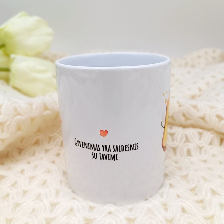 Puodelis "Su tavim - gyvenimas saldesnis" 2