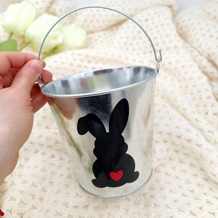 Velykinis kibirėlis dovanėlėms dėti „Zuikis“