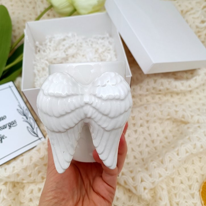 Puodelis "Angelo sparnai" su kortele 2