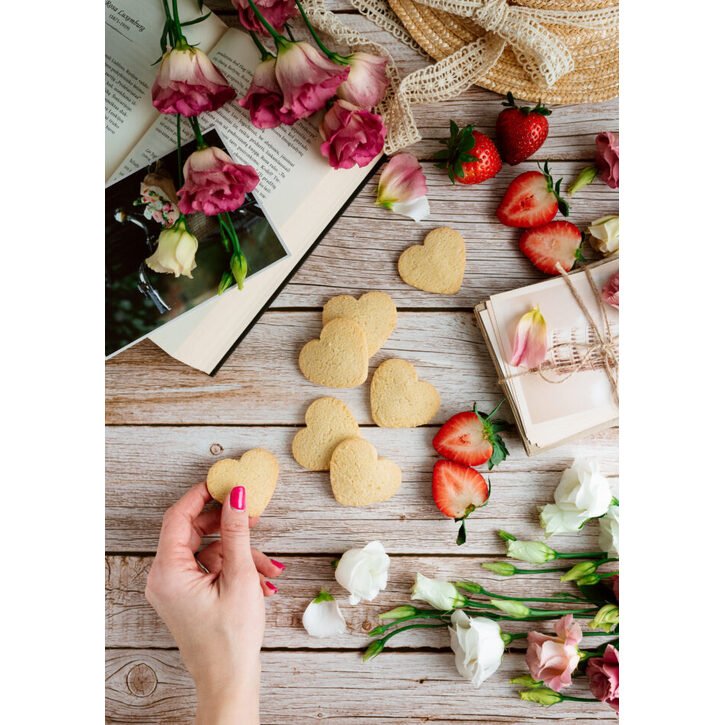 Širdelės formos sausainiai, 90 g. 3