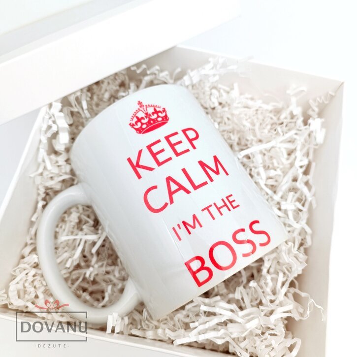 Puodelis "Keep calm I'm the Boss"